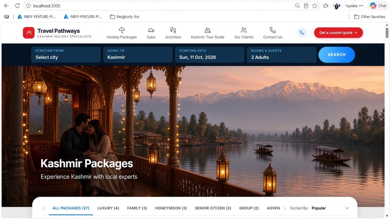 Kashmir Luxury Package 7N/8D — Signature Suites (4★)